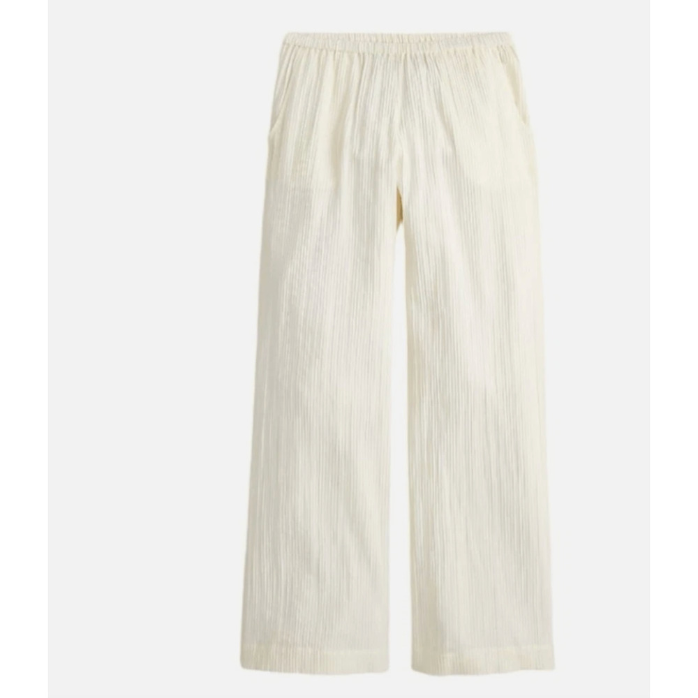J. Crew Ivory Airy Gauze Beach Pants 100% Cotton Lightweight Sz 2x NWT